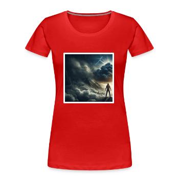 Resilience - Women's Premium Organic T-Shirt - red - Front - Mia (176cm)