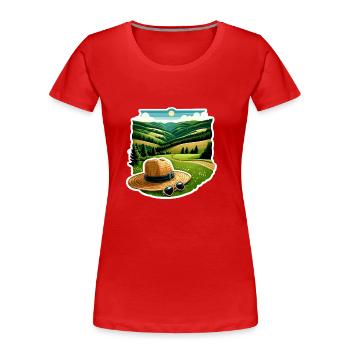 Sauerland Region - Women's Premium Organic T-Shirt - red - Front - Mia (176cm)