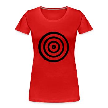 Ziel - Frauen Premium Bio T-Shirt - Rot - Vorne - Mia (176cm)