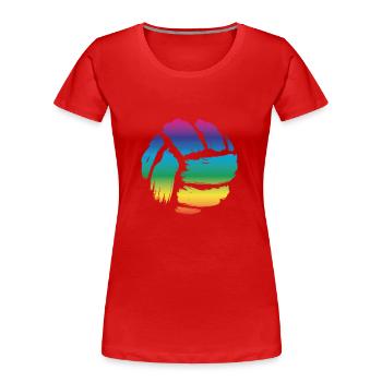 Volleyball Vintage - Frauen Premium Bio T-Shirt - Rot - Vorne - Mia (176cm)
