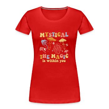 Dream Catcher Mystical Dreams - Women's Premium Organic T-Shirt - red - Front - Mia (176cm)