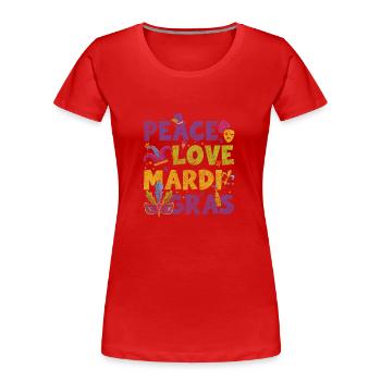 Reine de la fête du défilé - T-shirt bio Premium Femme - rouge - Devant - Mia (176cm)