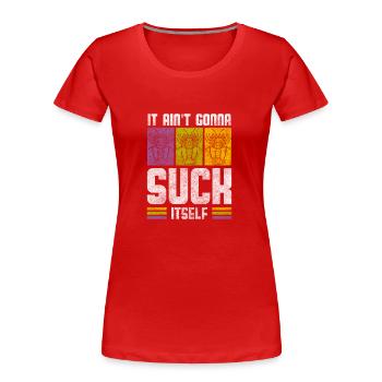 Événement des bouffons de célébration du carnaval - T-shirt bio Premium Femme - rouge - Devant - Mia (176cm)