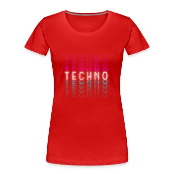 Techno Festival Dubstep Jumpstyle - Frauen Premium Bio T-Shirt - Rot - Vorne - Mia (176cm)