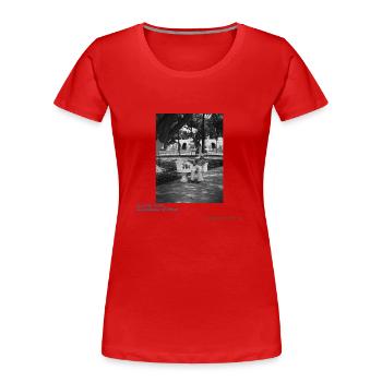 Quite time - T-shirt bio Premium Femme - rouge - Devant - Mia (176cm)