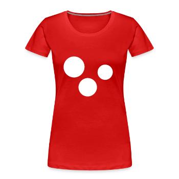 Three Circles Circle - Women's Premium Organic T-Shirt - red - Front - Mia (176cm)