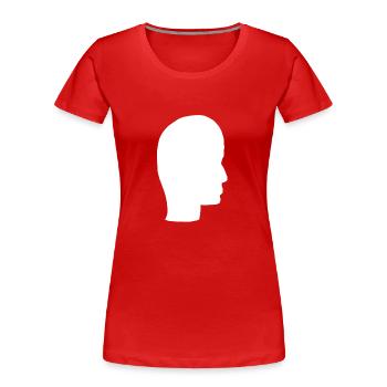Head Profile People People Page Icon - Women's Premium Organic T-Shirt - red - Front - Mia (176cm)