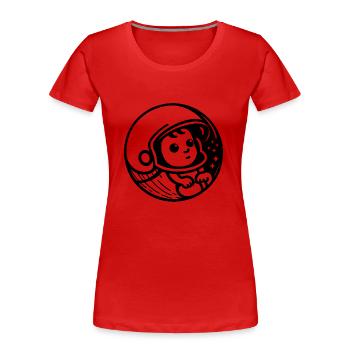 Bébé Casqué - Sécurité Enfant Futé - T-shirt bio Premium Femme - rouge - Devant - Mia (176cm)