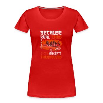 Accordeur à la dérive Jdm - T-shirt bio Premium Femme - rouge - Devant - Mia (176cm)