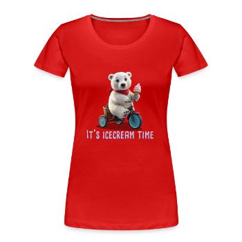 Eisbär i like ice in the sunshine 02 - Frauen Premium Bio T-Shirt - Rot - Vorne - Mia (176cm)