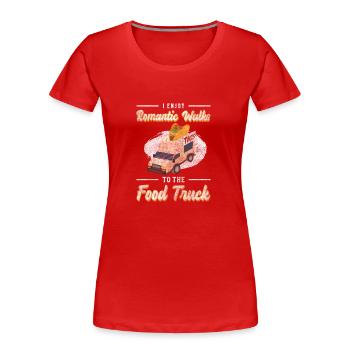 Fast Food Food Festival Food Truck - Women's Premium Organic T-Shirt - red - Front - Mia (176cm)