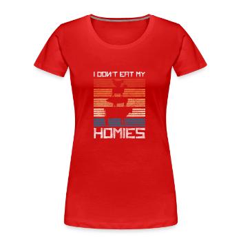 Vegan Lebensweise Einstellung Ethik - Frauen Premium Bio T-Shirt - Rot - Vorne - Mia (176cm)