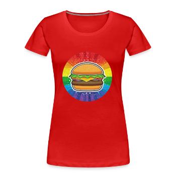 LGBTQ hamburgers - Women's Premium Organic T-Shirt - red - Front - Mia (176cm)
