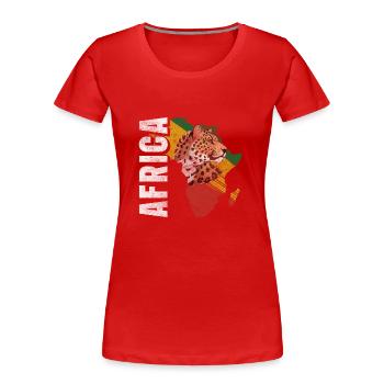 Kultur Tierschutz - Frauen Premium Bio T-Shirt - Rot - Vorne - Mia (176cm)