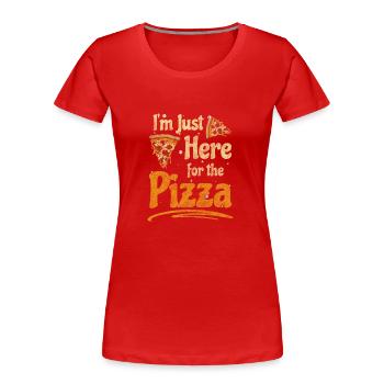 Pizza Pizza Oven Restaurant Delicious - Women's Premium Organic T-Shirt - red - Front - Mia (176cm)