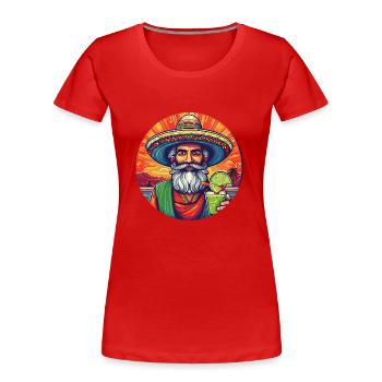 5 de Mayo Party Drinko de Mayo Mexican Man - Women's Premium Organic T-Shirt - red - Front - Mia (176cm)