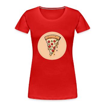 Pepperoni Melt - Frauen Premium Bio T-Shirt - Rot - Vorne - Mia (176cm)