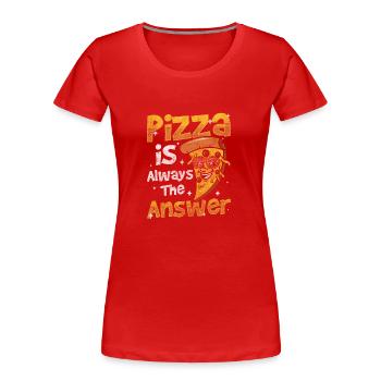 Pizza Italy Cheese - Women's Premium Organic T-Shirt - red - Front - Mia (176cm)