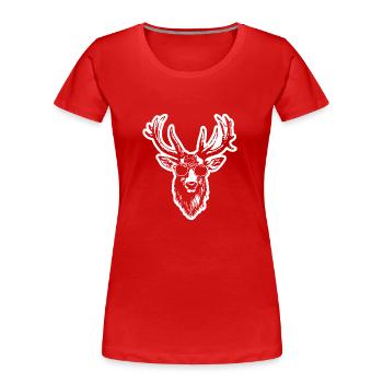 Chevreuil, faon, chevreuil - T-shirt bio Premium Femme - rouge - Devant - Mia (176cm)