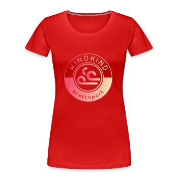 Surfen - Frauen Premium Bio T-Shirt - Rot - Vorne - Mia (176cm)