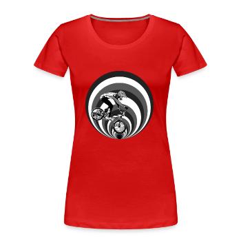 bmx race - T-shirt bio Premium Femme - rouge - Devant - Mia (176cm)