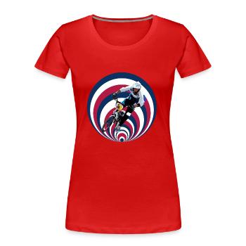 bmx race - T-shirt bio Premium Femme - rouge - Devant - Mia (176cm)