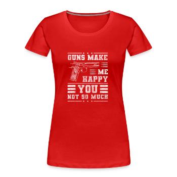 Gun Club Gun Enthusiast Ammunition Hunter - Women's Premium Organic T-Shirt - red - Front - Mia (176cm)