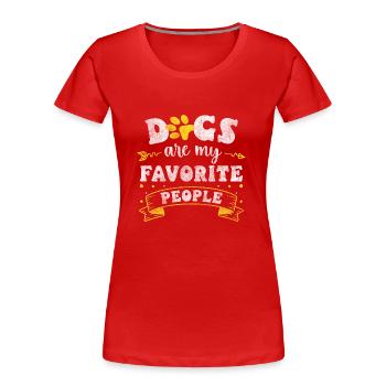 Hund Bester Freund Tier Hundeerziehung - Frauen Premium Bio T-Shirt - Rot - Vorne - Mia (176cm)