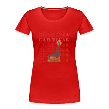 Plaisir de la piste de cirque - T-shirt bio Premium Femme - rouge - Devant - Mia (176cm)