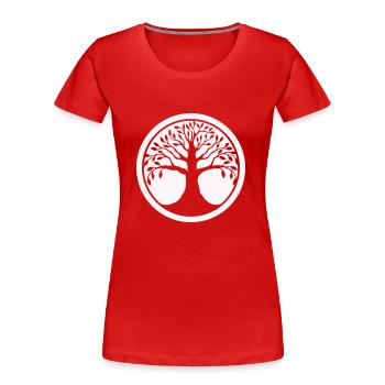 baum des lebens - Frauen Premium Bio T-Shirt - Rot - Vorne - Mia (176cm)