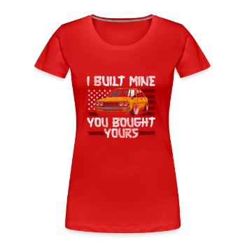 Tuner show garage - Frauen Premium Bio T-Shirt - Rot - Vorne - Mia (176cm)