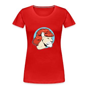 The Mulet King - T-shirt bio Premium Femme - rouge - Devant - Mia (176cm)
