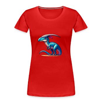 Dinosaure - T-shirt bio Premium Femme - rouge - Devant - Mia (176cm)