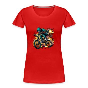 Bmx Freestyle - Adrénaline - T-shirt bio Premium Femme - rouge - Devant - Mia (176cm)