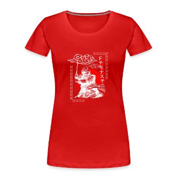 Asie : créatures mythiques, dites mythiques - T-shirt bio Premium Femme - rouge - Devant - Mia (176cm)