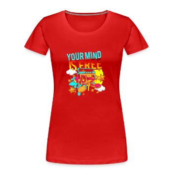 Graffiti rappeur style de rue - T-shirt bio Premium Femme - rouge - Devant - Mia (176cm)