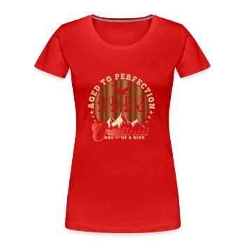 Kultiges Jubiläum 1994 - Frauen Premium Bio T-Shirt - Rot - Vorne - Mia (176cm)