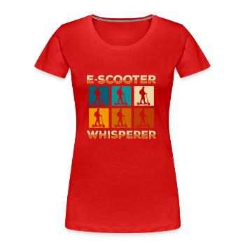 E-Scooter Scooter Driver Speedster - T-shirt bio Premium Femme - rouge - Devant - Mia (176cm)