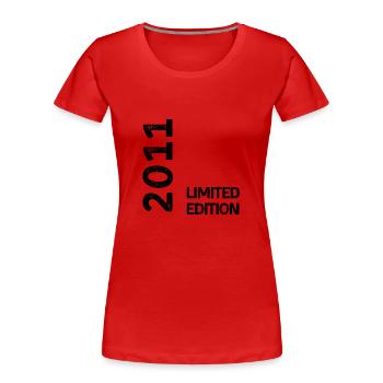 Limitierte Auflage 2011 - Frauen Premium Bio T-Shirt - Rot - Vorne - Mia (176cm)