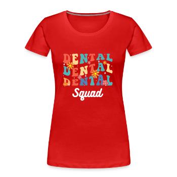 Teeth Specialist Jaw - Women's Premium Organic T-Shirt - red - Front - Mia (176cm)
