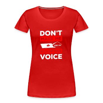 Handwerker Hammer Haus - Frauen Premium Bio T-Shirt - Rot - Vorne - Mia (176cm)