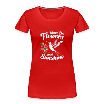 Vögel Tier Zauberei - Frauen Premium Bio T-Shirt - Rot - Vorne - Mia (176cm)