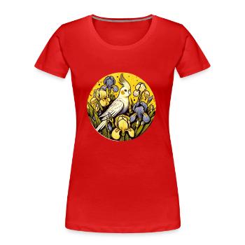 Calopsitte - T-shirt bio Premium Femme - rouge - Devant - Mia (176cm)