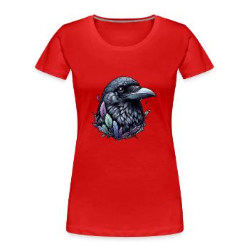Mystic Raven - Women's Premium Organic T-Shirt - red - Front - Mia (176cm)