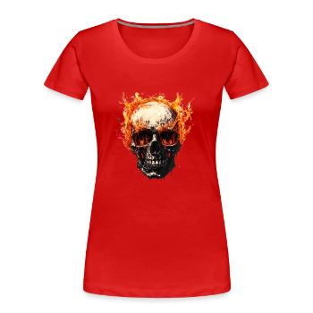 Custom Painting ist eine Kunstform - Frauen Premium Bio T-Shirt - Rot - Vorne - Mia (176cm)