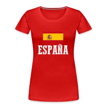 Espagnols Espagne - T-shirt bio Premium Femme - rouge - Devant - Mia (176cm)
