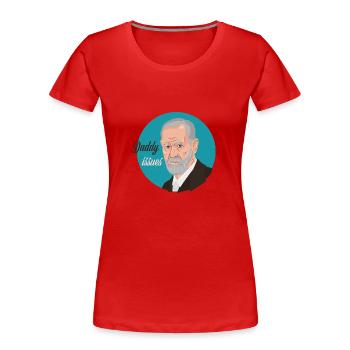 Freud Papa - Frauen Premium Bio T-Shirt - Rot - Vorne - Mia (176cm)