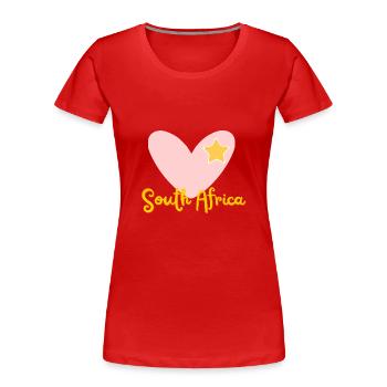 Südafrika - Sahara - Afrika - Clifton - Kapstadt - Frauen Premium Bio T-Shirt - Rot - Vorne - Mia (176cm)