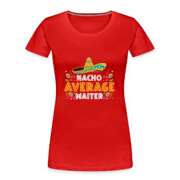 Kellnerin Restaurant Party - Frauen Premium Bio T-Shirt - Rot - Vorne - Mia (176cm)