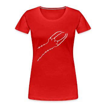 Cats, Claws, Paws, Paws, Claws, Scratches, Stripes - Women's Premium Organic T-Shirt - red - Front - Mia (176cm)